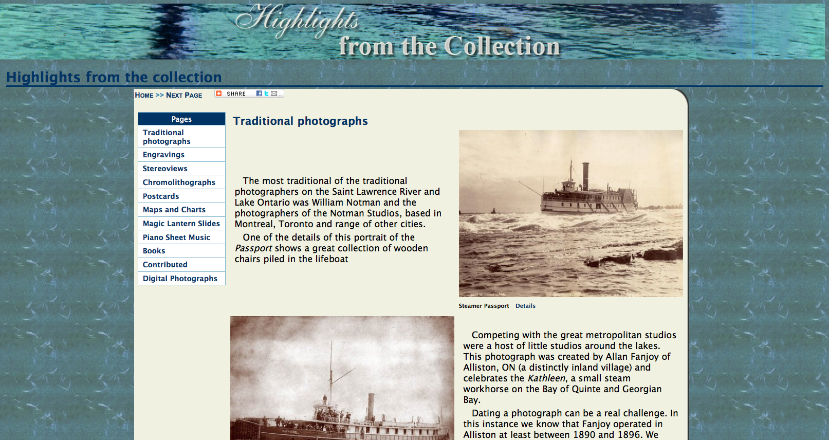 Highlights from the collection screenshot