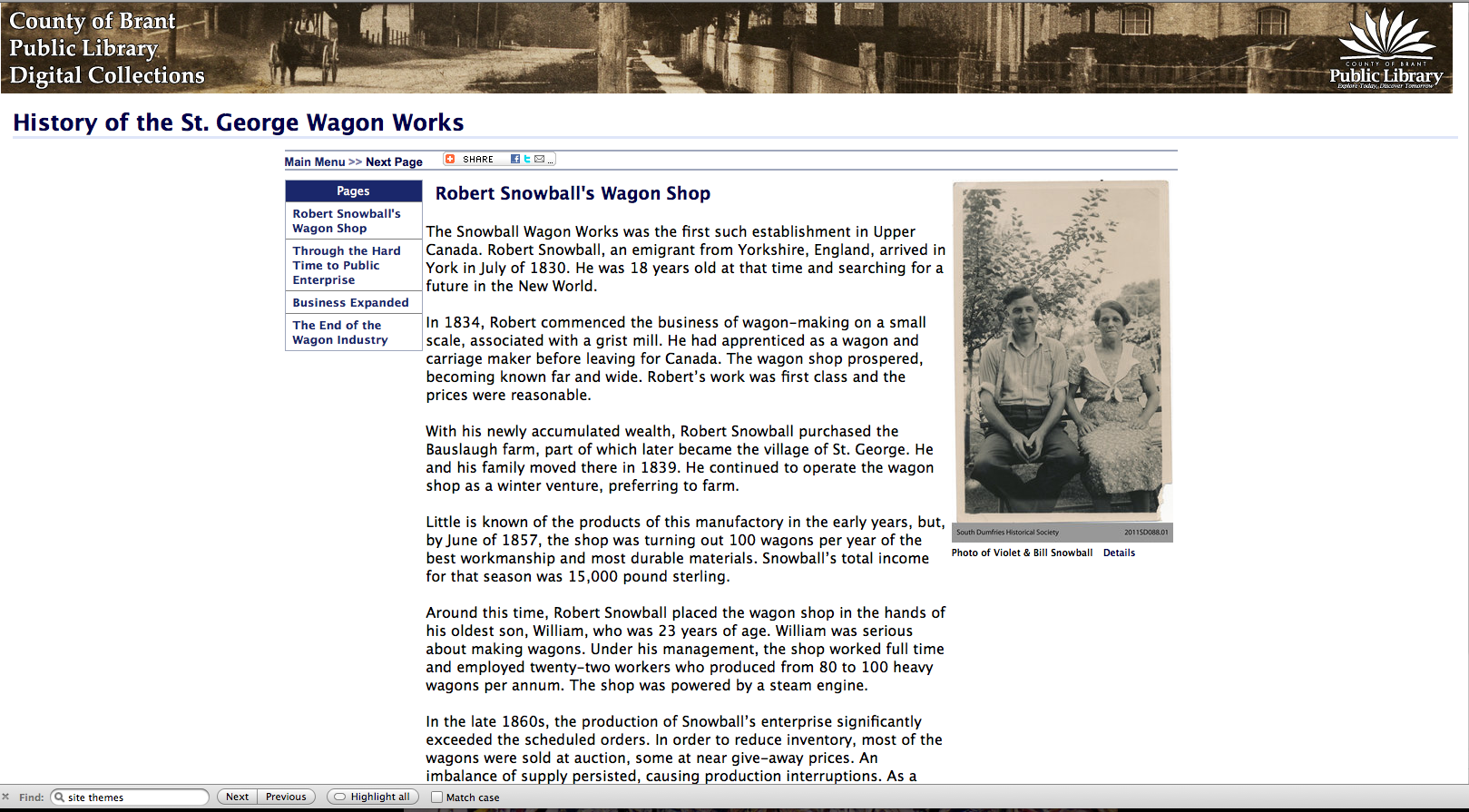 History of the St. George wagon works screenshot