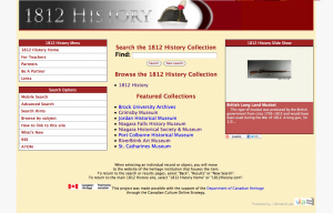 1812 History home screen